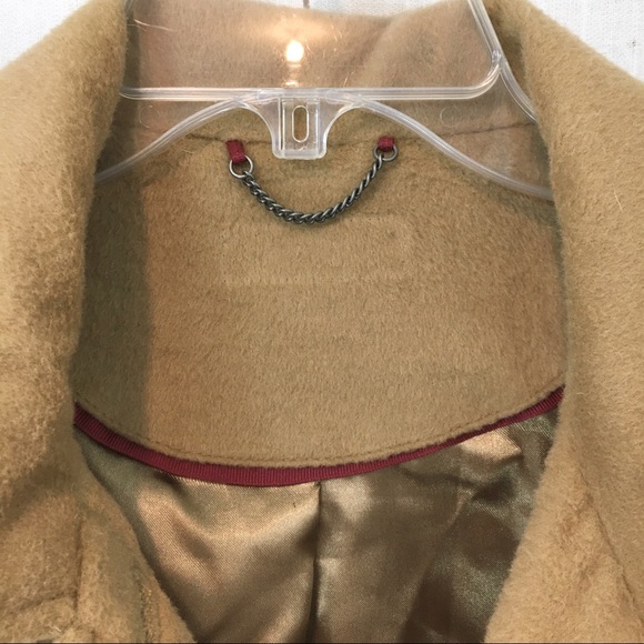 Macy’s Soft Tan Button Up Pockets Trench Coat S/M - Picture 7 of 7